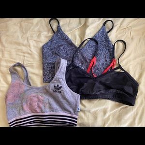 Lot of lulu and adidas sports bras size 6/8/Small